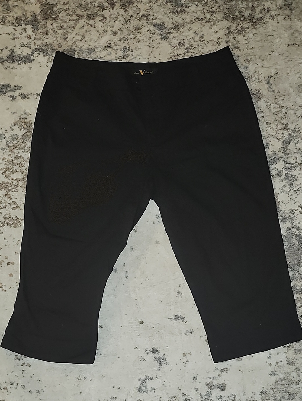 Black Women’s Gloria Vanderbilt Stretch Casual Crop Pants Size 14